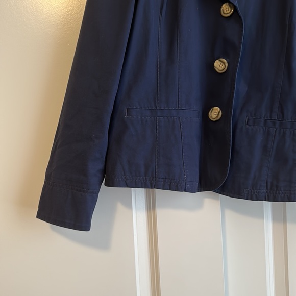 Women’s LL Bean Blue Blazer Jacket  - Size 12 - Picture 4 of 11